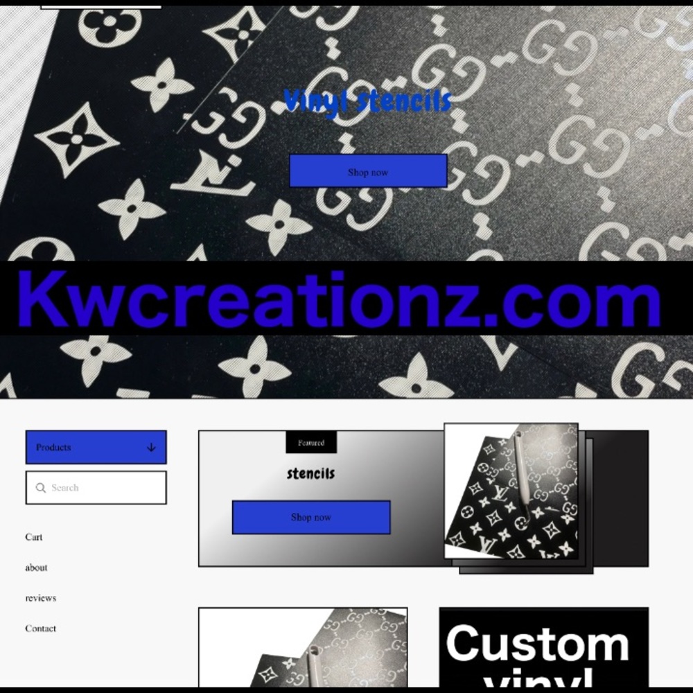Check out(https://kwcreationz.bigcartel.com for vinyl stencils and free shipping
